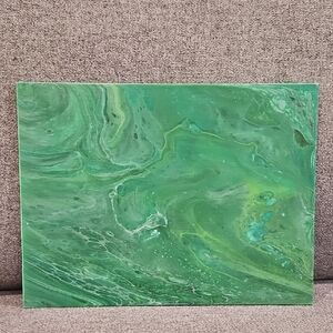 Abstract Green Canvas (Panel) Art